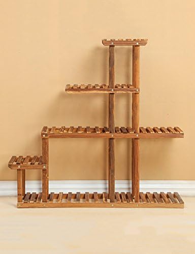 RZM flower pot shelf Solid Wood Flower Rack Floor Type Multilayer High And Low Bonsai Balcony Living Room Indoor Outdoor Flower Rack plant stand ( Color : A )