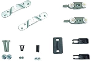 AERREGI KIT PER BINARI SCORREVOLI | SISTEMI SCORREVOLI PER PORTE | SET CARRELLI SCORREVOLI PER PORTE CON PORTATA 80 Kg (SET ECLISSE)