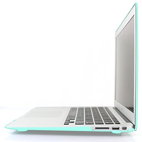 i-Buy Matte Gummierte Harte Schutzh  lle H  lle f  r Apple Macbook Air 13   13 3 Zoll    Schutzfolie   Silikon Tastaturschutz   Anti-Staub-Stecker - T