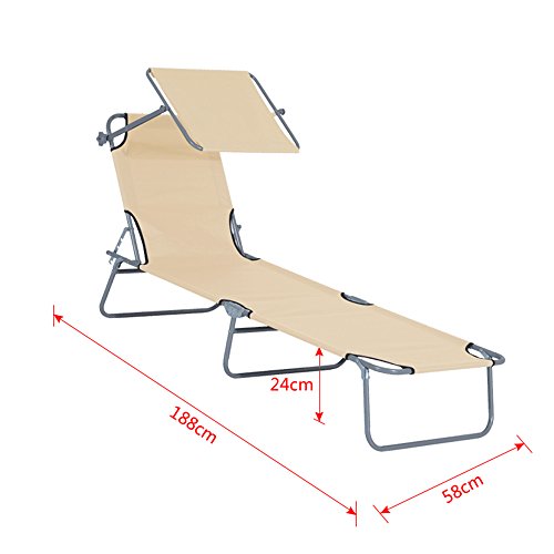 HENGMEI Klappbar Liegestuhl - 2