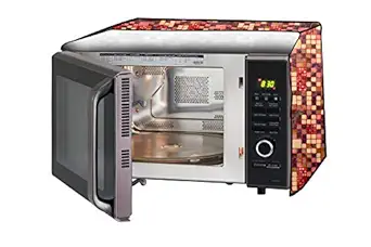 Stylista Microwave Oven Cover for Borosil Prima 30 Liter 1500 Watt Convection Oven Toaster Griller (OTG) Abstract Pattern Brown