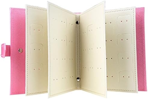 Earring Book Portable Earring Storage -- Stopping Earrings from Tangling Anymore (Bright Pink)