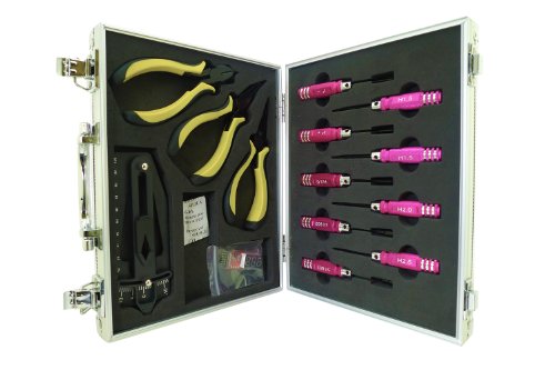 Preisvergleich Produktbild LB1 High Performance Neue 14 pcs Professional ultimativer Präzisionsschraubendreher Repair Tool Kit für Hobby neue LT-711 3,5 ch RC Hawkspy RC Quadrokopter W mit Spionkamera all Ersatzteile Aluminiumetui