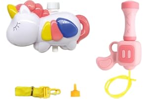 Veroda Backpack Pull-out Water Gun Swimming Pool beach Toy for Children (1L Unicorn) (Children: S)