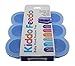 KIDDO FEEDO Silicone Baby Food Freezer Tray with Clip-on Lid Makes Storing Baby Food, Ice Cubes, Herbs, Juice & More Easy Peasy! - BPA Free - Free eBook by Author/Dietician - Lifetime Guarantee, Blue