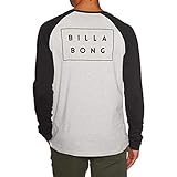 De manga larga camiseta BILLABONG Die Cut LS Camiseta de Manga Larga, Hombre, Gris (Lt Grey Heather 454), Large (Tamaño del Fabricante:L)