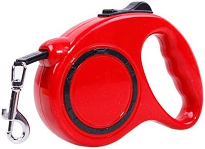 EastCountry Retractable Dog Leash,Ribbon Lead for Training,Break &amp; Lock System, Backyard Use and Walking Dogs - Easy to Grip Handle - Pet Training (Red)