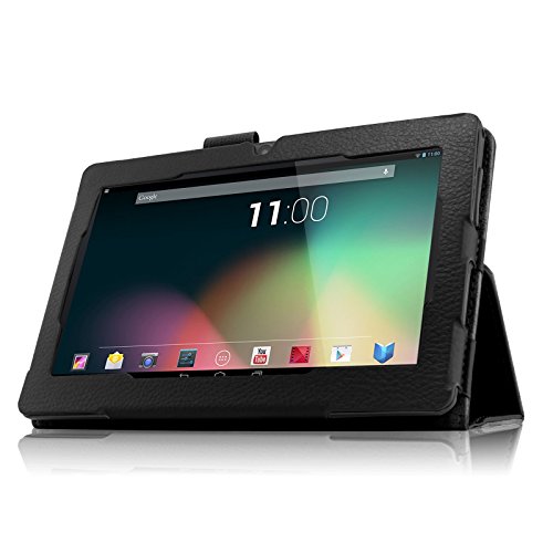 Infiland Folio Hülle Case Schutzhülle Tasche für 7 “7 Zoll Google Android Tablet-PC inklusive ALLDAYMALL A88S / A88X 17,8 cm (7 Zoll) Tablet-PC, rotor® 17,8 cm (7 Zoll) Android Tablet PC, JEJA 7 Zoll Android Google Tablet PC, Dragon Touch Y88X 7 Zoll Tablet PC, Trimeo 7 Zoll Tablet PC, Arespark Ultrathin 7 Zoll Tablet PC, PHROG7 Tablet PC (7 Zoll), Rixow Ultrathin 7 inch Tablet PC( Überprüfen Sie bitte die Details der kompatibelen Tablet-Modell-Liste in Produktbeschreibung)(Schwarz) - 7