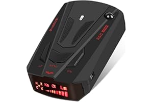 Baceyong 12V 3W 360 Degree Monitoring Speed Car LED Display Voice Alert Device, Full Frequency Reception Laser Radar Detector Vehicle Speed ​​Alarm System, for X K KU KA Band