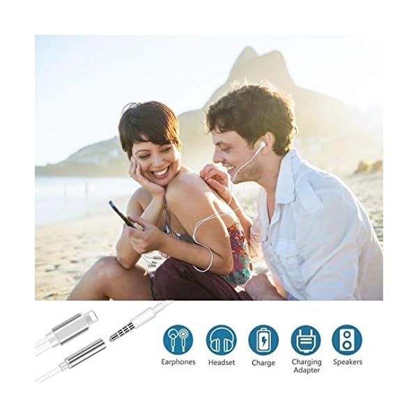 Kopfhörer Adapter 3.5 mm Klinke Dongle Kopfhörer Splitter Ladegerät Adapter – Bild 3