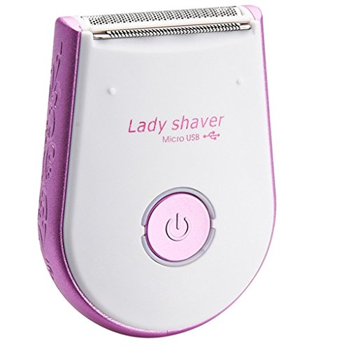 Drasawee Women's USB Rechargeable Electric Shaver Multifunction Lady Bikini Line Legs Armpit Body Trimmer Hair Shaver Purple