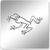 Azeeda 6 x 'Rana' 95mm Cuadrado Acrílico Espejo Posavasos (CR00044514)