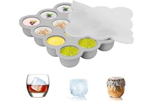 ZOUNICH Silikon Babynahrung Aufbewahrung Behälter, Silikon Babybrei Einfrieren mit Silikondeckel Behälter Gefrierschrank Tray, Wiederverwendbare - Gemüse, Obst Purees, Saucen und Eiswürfel