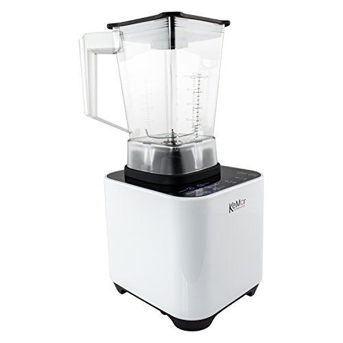 KeMar KSB-200 Hochleistungsmixer für Smoothies, Standmixer, Mixer, Hochleistungsmixer, Smoothie Maker mit LED Touch Bedienfeld (1.500W, 2PS, 30.000 U/min), inklusive 1 Liter und 2 Liter Tritanbehälter BPA-frei , 6 Programme, manuelle Einstellung, Farbe Weiß - 6
