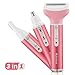 Produktbild Kaiercat® 3 in 1 aufladbarer Damenrasierer + Nasen- und Ohrhaartrimmer + Augenbrauentrimmer aus Edelstahl, wasserfest und mit Vakuumreinigungssystem (Pink)