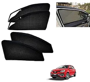 Auto Addict Zipper Magnetic Car Curtain Sunshades (Side Windows,4 Pcs) for Toyota Etios Liva