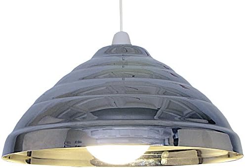 13" Retro Diner Dome Metal Lampshade Pendant Lampshades Light Shade- IND3/Nickel
