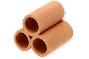 GARPET Acuario Decoración Pirámide Desove Camarón Cangrejo Bagre Desove Cueva Tubo Arcilla (terracota)