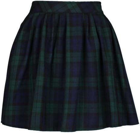 Ladies/Womens Elasticated Waist Tartan Skater Skirt