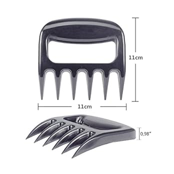 Br Fleisch Krallen Pulled Pork Shredder Bbq Fleisch Handler Fr Schweinefleisch Huhn Rindfleisch 2er Set Schwarz