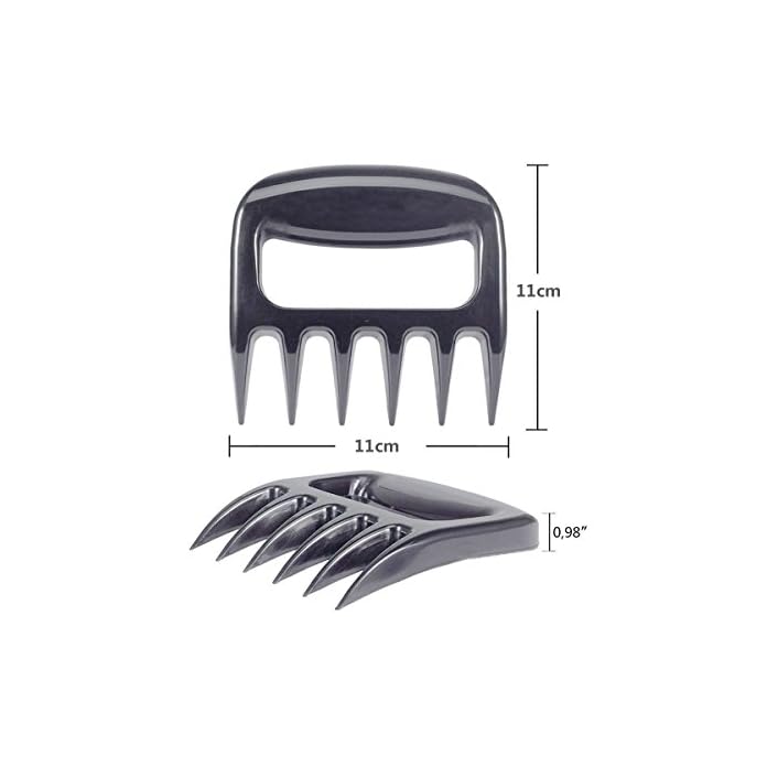 Br Fleisch Krallen Pulled Pork Shredder Bbq Fleisch Handler Fr Schweinefleisch Huhn Rindfleisch 2er Set Schwarz