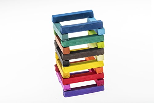 Haarkreide-Set aus weicher Pastellkreide – auswaschbar und ungiftig – ideal für Fasching, Partys, Festivals – 24 Farben - 8