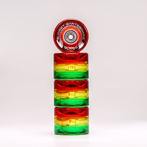 Comprar 2017 Sunset Skateboards Rasta 59mm Cruiser LED Light-Up Wheels
Set with ABEC-7 Carbon Steel Bearings (4-Pack) Descuento
