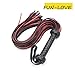 Produktbild fun-love Prairie Horse Flogger, hochwertiges Leder- und Wildledergewebe, Catwoman, weiche Lederpeitsche, für Halloween, Cosplay-Zubehör (Rot Schwarz)