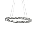 Produktbild Thunder Licht Creative Edelstahl Ring LED Kristall Kronleuchter Lüster (weiß Leuchte Single Ring & 30 cm)
