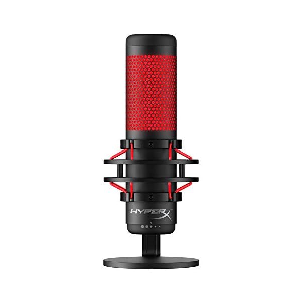 HyperX QuadCast Table Microphone Negro, Rojo - Micrófono (Table Microphone, -36 dB, 20-20000 Hz, 16 bit, 48 kHz…