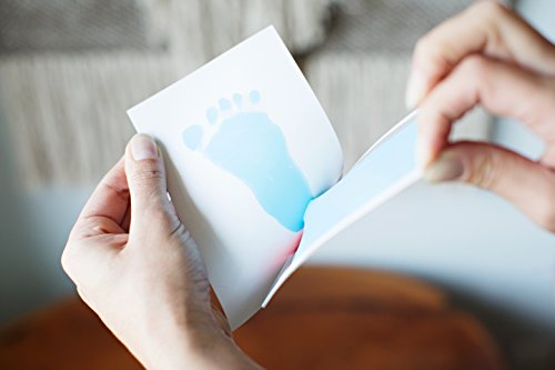 Pearhead 00008 Neugeborene Hand/ Fußabdruck Auflage „Saubere“ Tintenauflage, 2 mal verwendbar, blau - 7