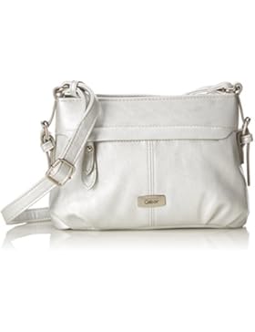 Gabor Damen Handtasche Lisa, silberne Umhängetasche, Größe 8.5x17x25.5 cm