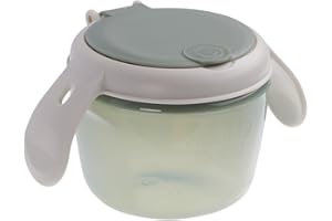 Vital Baby Nourish Toddler Snack Pot 6m+, Green, On-The-Go Snacking, Dual-Lids, Soft Silicone Slatted Lid, Easy-Grip Handles, EarthSmart Biodegradable, BPA-Free