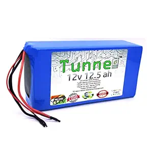 Tunnel 12v 12.5ah Lithium ion Battery 12v 12500mah with epoxy and Connector 3S5P 12.8V 14.6V Battery Pack for ups, Spray Pump, Solar Street Light, Project Work Industrial Equipment