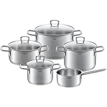 Silit Marino Topfset, 4-teilig, mit Glasdeckel, Kochtopf