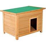 Homcom® Hundehütte Hundehaus Hundehöhle Hütte für Hunde Katzen Tannenholz 85x58x58cm (Modell2)