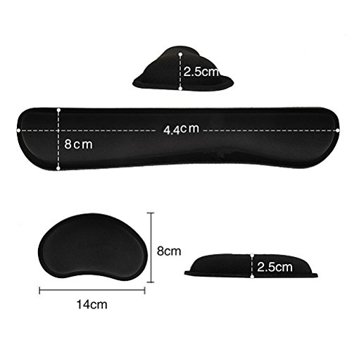 LEDMOMO Rest Handgelenkstütze Maus und Keyboard Wrist Rest mit Memory-Schaum, ergonomische Kissen Handgelenkstütze zum Arbeiten und spielen - 5