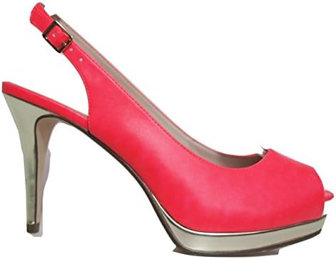 Size 7 (40) MISS KURT GEIGER "ALANIS" Fuschia Pink Sling Back Peep Toe's