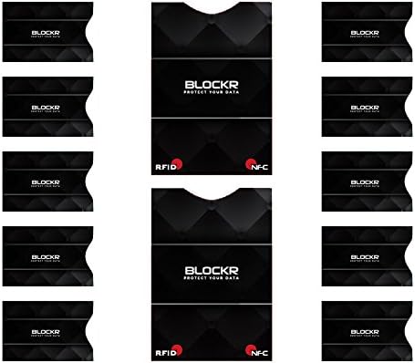 Blockr, Premium RFID and NFC Blocker (10+2) for 10 credit cards bank cards and two passports