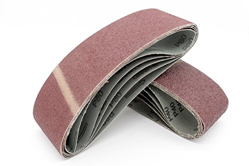 25 Stück Schleifbänder 75 x 533 mm Körnung je 5 x 40 / 60 / 80 / 120 / 180 für Bandschleifer / Gewebe-Schleifbänder - 3