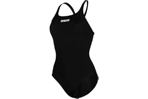 arena Solid Swim Pro Team dambaddräkt, snabbtorkande, sportig baddräkt av MaxLife Eco-tyg med maximal klorbeständighet och UP