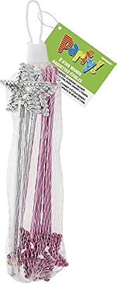 Unique Party - 74043 - Paquet de 8 Mini-Baguettes Magiques Étoiles pour Pochettes - Cadeau