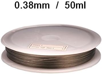 1 Spool of 50 ml Cabled Metre Wire Nylon Sheath 0.38 Steel-Coloured