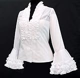 traje negro camisa blanca que color de corbata Camisa de Flamenca con volantes