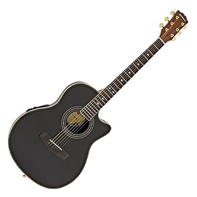 Gear4Music Guitare Électro-Acoustique Roundback par Gear4music Black