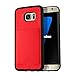 Produktbild Galaxy S7 Edge Lederhülle,Radoo® Luxus Tasche [Kreditkarten Slots Halter] Ultra-Slim Cover [Doppelte Schutzschicht] Etui mit Textil-Innenseite mit Flexibles Silikon TPU Hybrid Weiche Handyhülle Extrem Hoher Fallschutz Card Holder Schutzhülle für Samsung Galaxy S7 Edge (Rot)