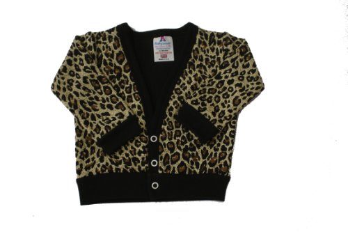 BabywearUK Leopard print Baby Cardigan - Newborn - British made