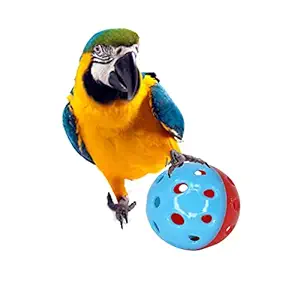 NATLIS Bird Playful Bell Ball Cage AccessorieToy for Parrots, Macaws, Conures, Finches, Cockatiels, Sparrow, Budgie and Love Birds (Pack of 3) (Bell_Ball)