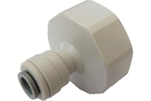 STRAIGHT REDUCER 1/4" X 3/4" John Guest Reduce connector 1/4" PF (quick connect) x 3/4" BSP Female thread Speed fittings for water filters, reverse osmosis systems, vending machines, Side by side refrigerators