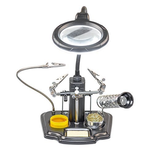 Löthilfe mit beleuchteter Lupe und Dritter Hand